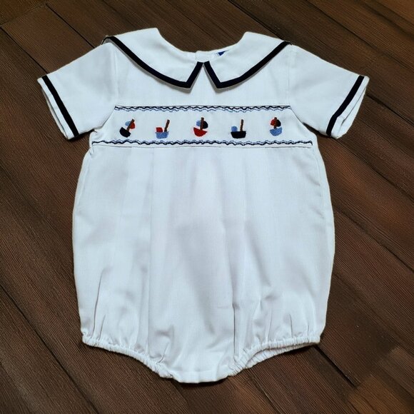 NWOT Carriage Boutiques Boat Romper Size 9m - Picture 1 of 5